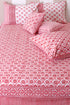 20s Cotton Cushion Cover in Block Print with Piping